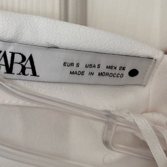 NWT ZARA White Sleeveless Cowl Neck Belted Jumpsuit S BLOGGER FAV - Picture 8 of 16